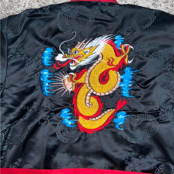 Vintage Silk Satin Tunic Jacket - Picture 3 of 4